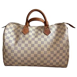 Borsa Louis Vuitton Speedy 35 Blu in Tela