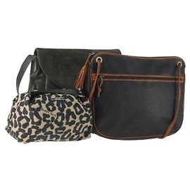 BOTTEGA VENETA Borsa a Mano Tela PVC Camoscio 3 Set Beige Nero Auth bs33367