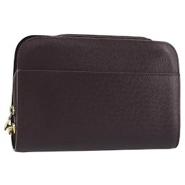 LOUIS VUITTON Clutch Taiga Baikal Grizzly M30188 LV Auth 166830