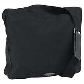 Borsa a Spalla PRADA Nylon Nero Argento Autentica 169431