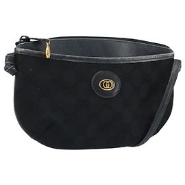 Borsa a Spalla GG Supreme Gucci Nera Oro 904 02 020 Auth ep13376