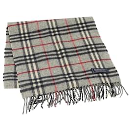 Sciarpa in lana a quadri Nova Check Burberry grigia Auth am10751