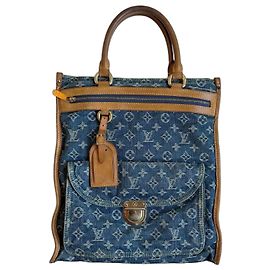 Borsa piatta in denim Louis Vuitton
