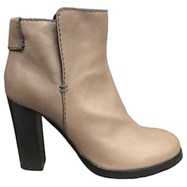 Botines Chloé de cuero gris