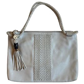 Borsa tote in pelle bianca fatta a mano di Gucci