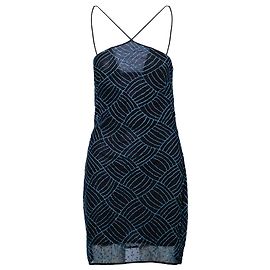 Autre Marque Lili Petrus Mini Dress with Sequins and Criss-Cross Straps