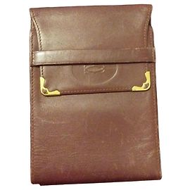 Cartera Cartier de cuero burdeos