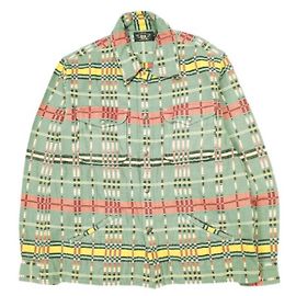 Ralph Lauren Camisa overshirt de algodón jacquard a cuadros marrón RRL
