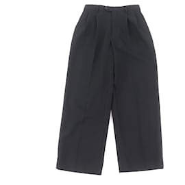 Céline Pantalones anchos de dos pliegues Celine Center en lana