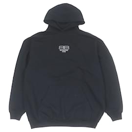Baumwoll-Hoodie mit BB-Logo aus Strass von Balenciaga