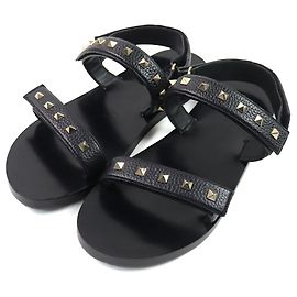 Sandalias de cuero con correa Rockstud de Valentino Garavani