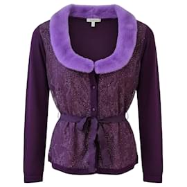 BLUMARINE Chic Cardigan MIT MINK! Größe 46IT - Blumarine