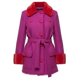 Abrigo de lana BLUMARINE con visón talla 44IT