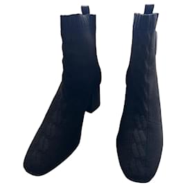 Hermès Volver Jenna 60 Stiefeletten aus schwarzem Stoff