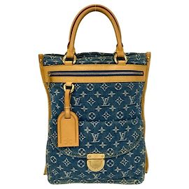 Bolsa Tote de Denim Monogram Louis Vuitton