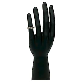 HERMES Silberring mit Kettenmotiv - Hermès