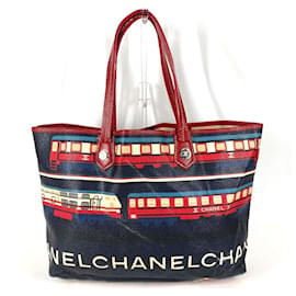 Borsa a spalla in pelle rossa Chanel Central Station