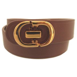 Bracciale in pelle marrone con charm 30 Montaigne Christian Dior
