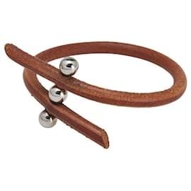 Hermès Hermes Roulette Hill Leder-Metall-Armband