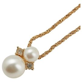 Christian Dior Collana in perle finte e strass Dior
