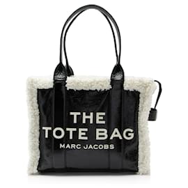 Borsa grande The Tote in pelle stropicciata e pelliccia ecologica di Marc Jacobs