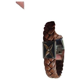 Mauboussin geflochtener brauner Lederarmband