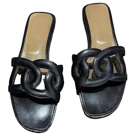 Sandali Aloha Hermès in pelle nera