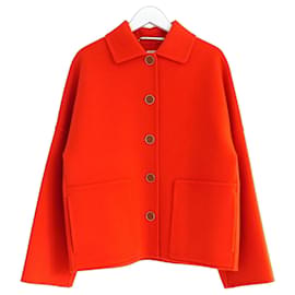 Doppelseitige Kaschmirjacke Rouge Cornaline von Hermès