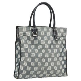 LOEWE Anagram Tote Tasche Canvas Schwarz Auth 172243