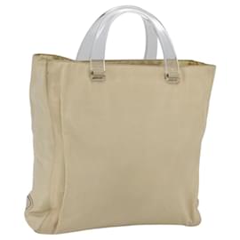 PRADA Borsa a mano in nylon plastico beige trasparente Auth 173565 - Prada