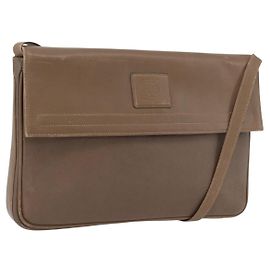 Gucci Borsa a Spalla in Pelle Beige Oro Auth fm5163