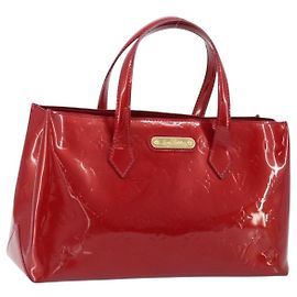 LOUIS VUITTON Borsa Wilshire PM Monogram Vernis Pomme D'amour M93642 Auth 172118