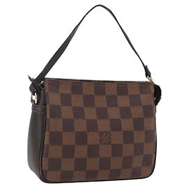 LOUIS VUITTON Pochette per trucco Damier Ebene N51982 LV Auth 169744