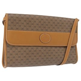 Gucci Borsa a Spalla Micro GG Supreme PVC Beige Oro 004 58 0264 Auth ep13447