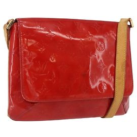 LOUIS VUITTON Borsa Thompson Street Monogram Vernis Rossa M91094 LV Auth bs33383