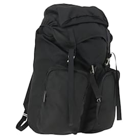 Zaino PRADA in nylon nero argento autentico am10580