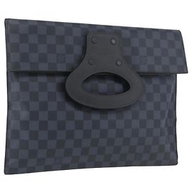 LOUIS VUITTON Borsa Clutch Portfolio Damier Cobalt N51101 LV Auth ka2451