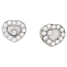 Orecchini Chopard, 'Happy Diamonds', oro bianco e diamanti.