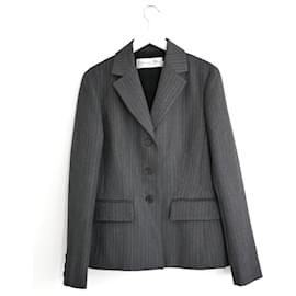 Dior Cruise 2023 Graue Nadelstreifen Bar-Jacke