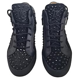Giuseppe Zanotti Doris Sneaker aus schwarzem Leder