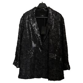 Twin Set Pailletten Blazer Schwarz
