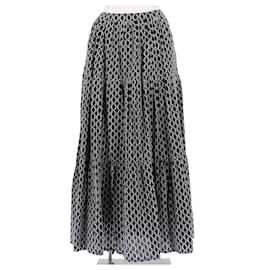 Falda negra con estampado blanco - Autre Marque