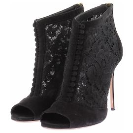 Dolce & Gabbana Stivali "Keira" aperti in pizzo