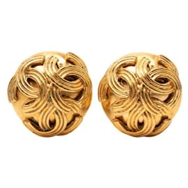Orecchini a clip vintage Chanel Coco Mark