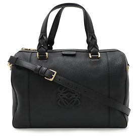 Bolsa Loewe Fusta 31 em couro preto