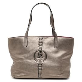 Borsa tote in pelle metallica marrone LOEWE