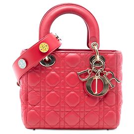 Dior Rose Petit Cuir d'Agneau Cannage My ABCDior Lady Dior