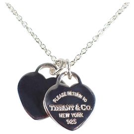 Tiffany & Co Collana Tag Doppio Cuore Ritorno Tiffany 925