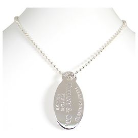 Tiffany & Co Pendente Lungo Oval Tag Ritorno a Tiffany 925