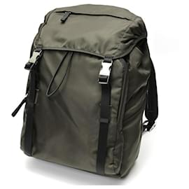 Zaino in nylon Prada in khaki mimetico